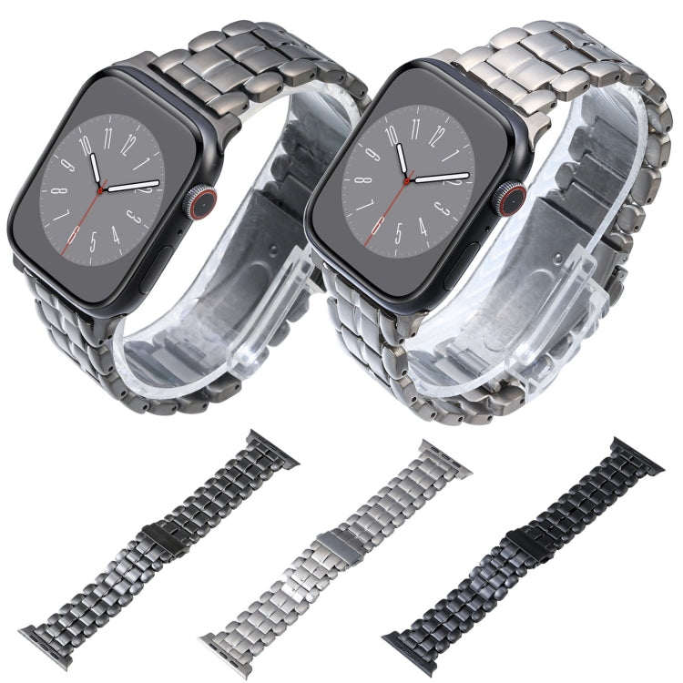 Five Beads Titanium Steel Watch Band, For Apple Watch Series 6 44mm, For Apple Watch Series 5 44mm, For Apple Watch Series 5 40mm, For Apple Watch Series 4 44mm, For Apple Watch 42mm, For Apple Watch 38mm, For Apple Watch Series 3 38mm                 ...