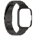 2 in 1 Three-bead Metal Watch Band with Watch Frame, For Redmi Watch 3 Lite / Watch 3 Active