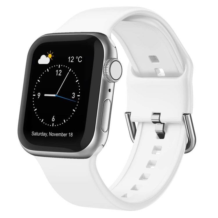 Pin Buckle Silicone Watch Band, For Apple Watch Series 8 45mm