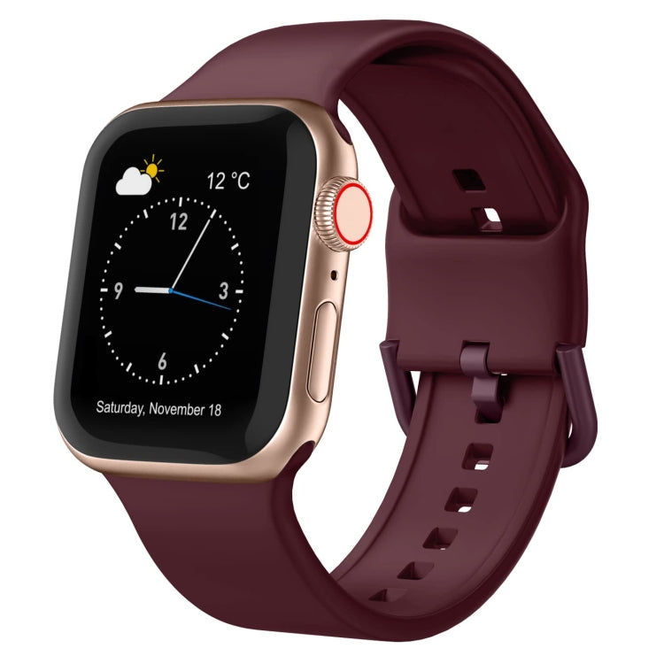 Pin Buckle Silicone Watch Band, For Apple Watch Series 8 45mm