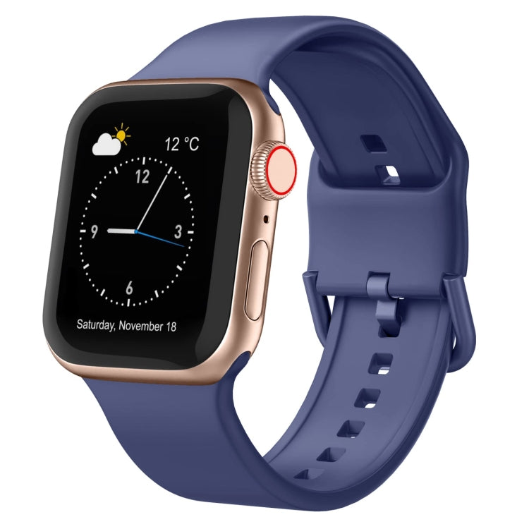 Pin Buckle Silicone Watch Band, For Apple Watch Series 7 41mm