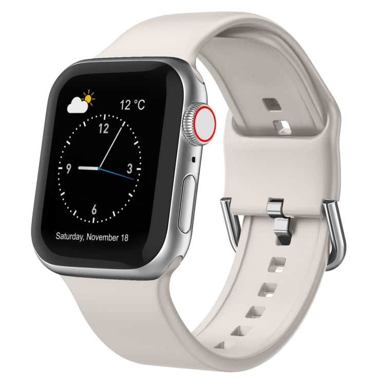 Pin Buckle Silicone Watch Band, For Apple Watch SE 40mm