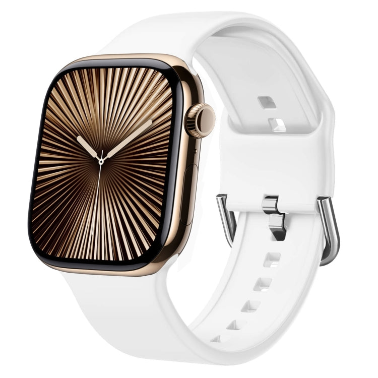 Pin Buckle Silicone Watch Band, For Apple Watch Series 10 46mm