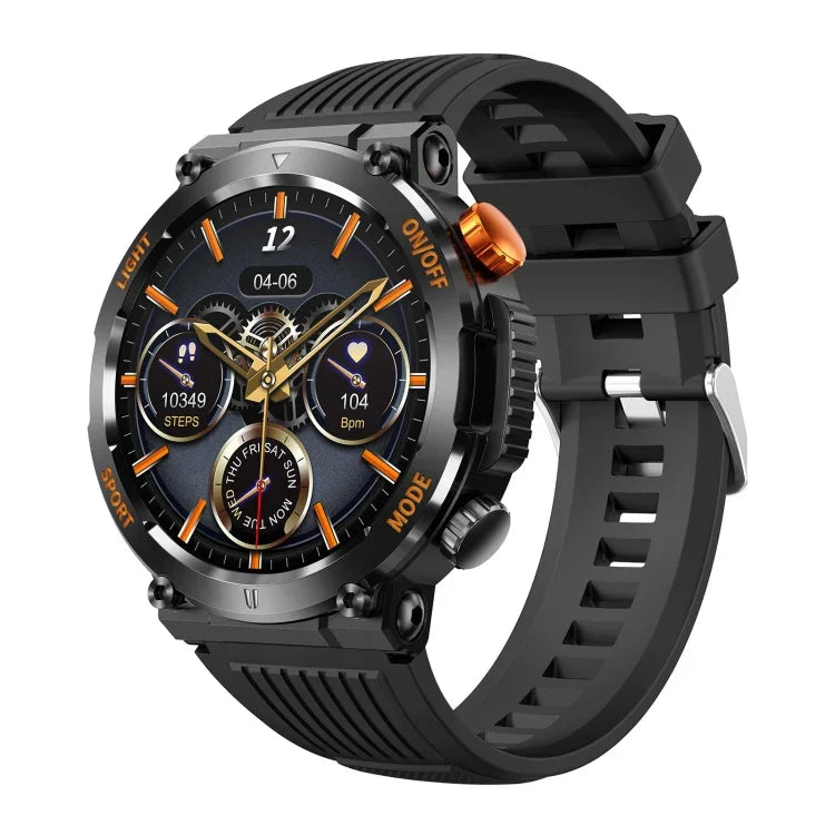 HT17 1.46 inch Round Screen Bluetooth Smart Watch, Support Health Monitoring & 100+ Sports Modes