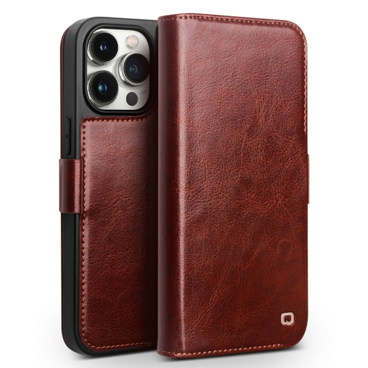 QIALINO Classic 103 Buckle Genuine Leather Phone Case, For iPhone 17e / 16e, For iPhone 17 Pro Max, For iPhone 17 Pro, For iPhone 17, For iPhone Air, For iPhone 15 Pro Max, For iPhone 15 Plus, For iPhone 15