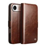 QIALINO Classic 103 Buckle Genuine Leather Phone Case, For iPhone 17e / 16e, For iPhone 17 Pro Max, For iPhone 17 Pro, For iPhone 17, For iPhone Air, For iPhone 15 Pro Max, For iPhone 15 Plus