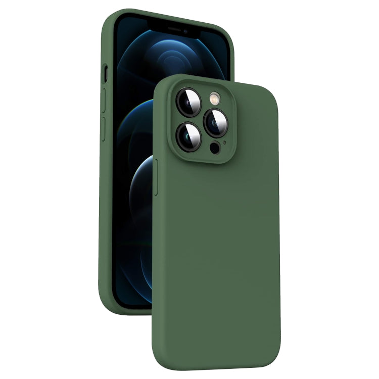 Microfiber Liquid Silicone Shockproof Phone Case, For iPhone 12, For iPhone 12 Pro Max, For iPhone 12 Pro
