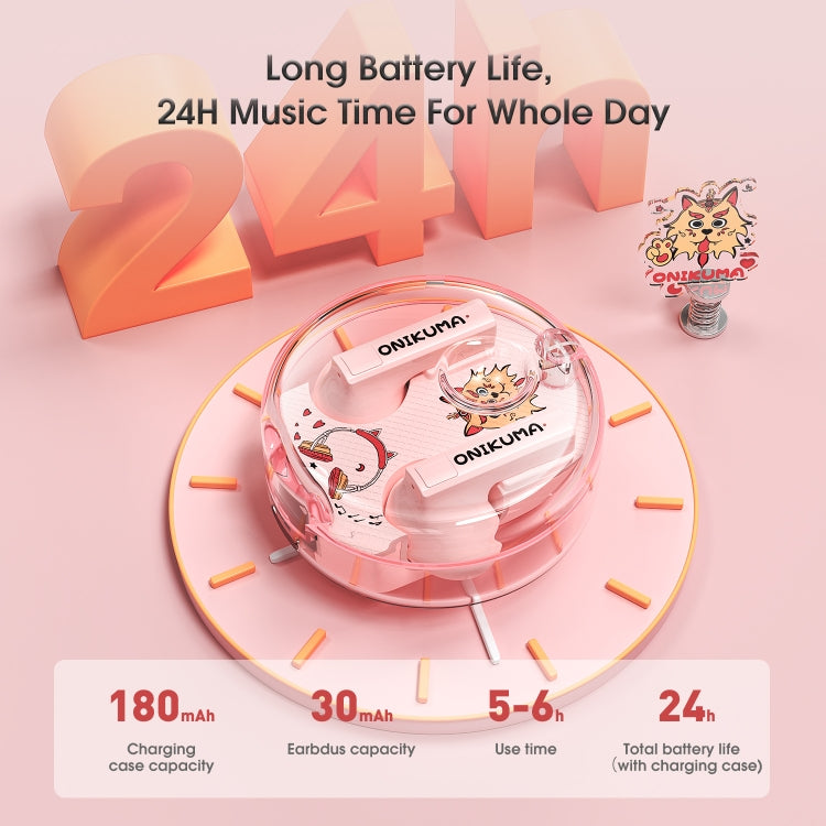 ONIKUMA T301 Transparent Cartoon Wireless Bluetooth Earphone