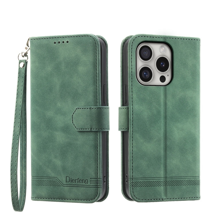 Dierfeng Dream Line TPU Hybrid PU Leather Phone Case, For iPhone 17 Pro Max, For iPhone 17 Pro, For iPhone 17, For iPhone Air, For iPhone 16e, For iPhone 16 Pro Max, For iPhone 16 Pro, For iPhone 16 Plus