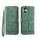 Dierfeng Dream Line TPU Hybrid PU Leather Phone Case, For iPhone 17 Pro Max, For iPhone 17 Pro, For iPhone 17, For iPhone Air, For iPhone 16e, For iPhone 16 Pro Max, For iPhone 16 Pro, For iPhone 16 Plus