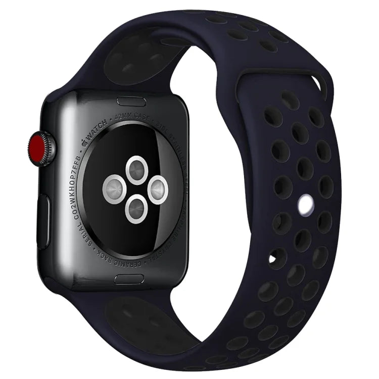 Sport Silicone Watchband Standard Edition, For Apple Watch Series 7 41mm / 6 & SE & 5 & 4 40mm / 3 & 2 & 1 38mm, For Apple Watch Ultra 49mm / Series 8&7 45mm / SE 2&6&SE&5&4 44mm / 3&2&1 42mm
