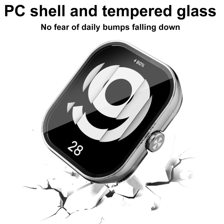 PC + Tempered Glass Integrated Watch Protective Case, For Redmi Watch 4