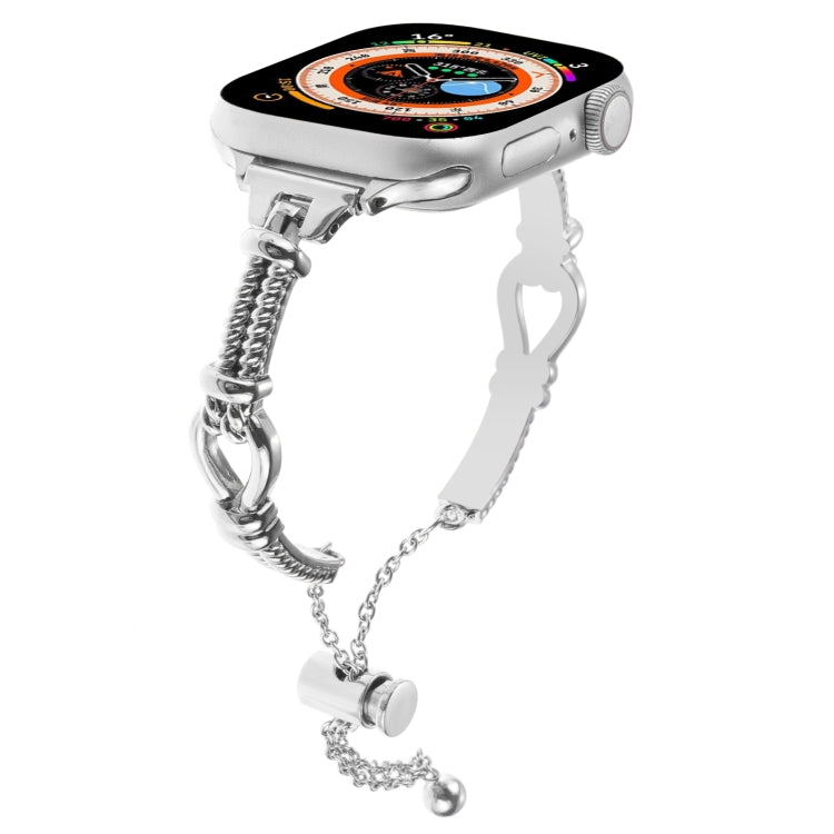 Twist Metal Bracelet Chain Watch Band, For Apple Watch SE 2022 44mm, For Apple Watch Series 7 41mm, For Apple Watch Series 7 45mm, For Apple Watch SE 40mm, For Apple Watch SE 44mm, For Apple Watch Series 6 40mm, For Apple Watch Series 6 44mm           ...