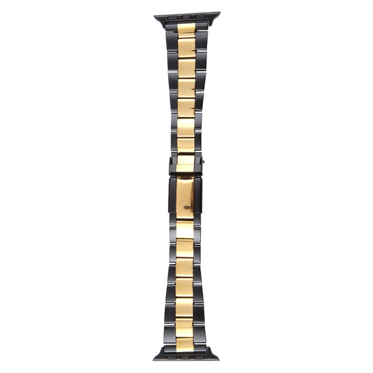 Three-Bead Stainless Steel Watch Band, For Apple Watch Series 3 38mm, For Apple Watch Series 3 42mm, For Apple Watch Series 2 42mm, For Apple Watch Series 2 38mm, For Apple Watch 42mm