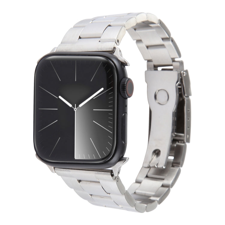 Three-Bead Stainless Steel Watch Band, For Apple Watch Series 3 38mm, For Apple Watch Series 3 42mm, For Apple Watch Series 2 42mm, For Apple Watch Series 2 38mm, For Apple Watch 42mm