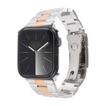 Three-Bead Stainless Steel Watch Band, For Apple Watch Series 3 38mm, For Apple Watch Series 3 42mm, For Apple Watch Series 2 42mm, For Apple Watch Series 2 38mm, For Apple Watch 42mm