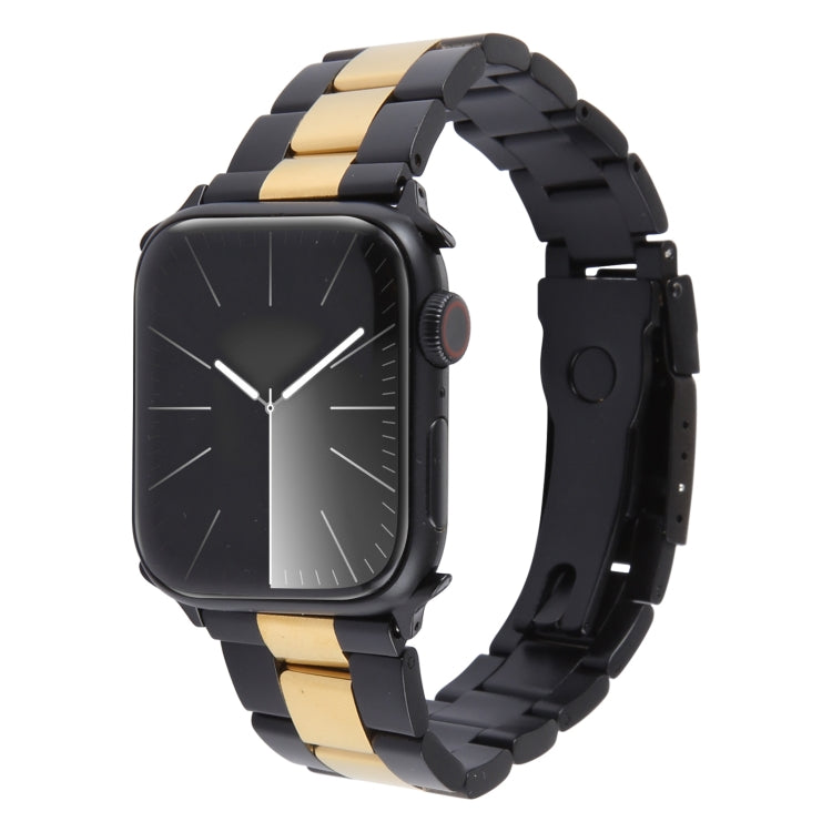 Three-Bead Stainless Steel Watch Band, For Apple Watch Series 3 38mm, For Apple Watch Series 3 42mm, For Apple Watch Series 2 42mm, For Apple Watch Series 2 38mm, For Apple Watch 42mm