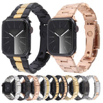 Three-Bead Stainless Steel Watch Band, For Apple Watch Series 3 38mm, For Apple Watch Series 3 42mm, For Apple Watch Series 2 42mm, For Apple Watch Series 2 38mm, For Apple Watch 42mm