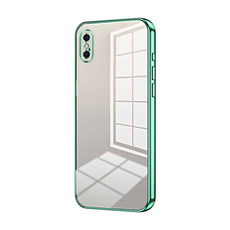 Transparent Plating Fine Hole Phone Case, For iPhone 11 Pro Max, For iPhone 11, For iPhone 11 Pro, For iPhone X / XS, For iPhone XR, For iPhone XS Max