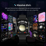 2.01 inch Leather Strap Bluetooth Call Smart Watch Support Heart Rate Monitoring / Non-invasive Blood Sugar, Leather Strap Black, Leather Strap Brown
