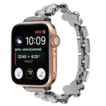 5-petaled Flower Zinc Alloy Chain Watch Band, For Apple Watch 42mm, For Apple Watch 38mm