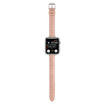 Slim Crocodile Leather Watch Band, For Apple Watch 42mm, For Apple Watch 38mm