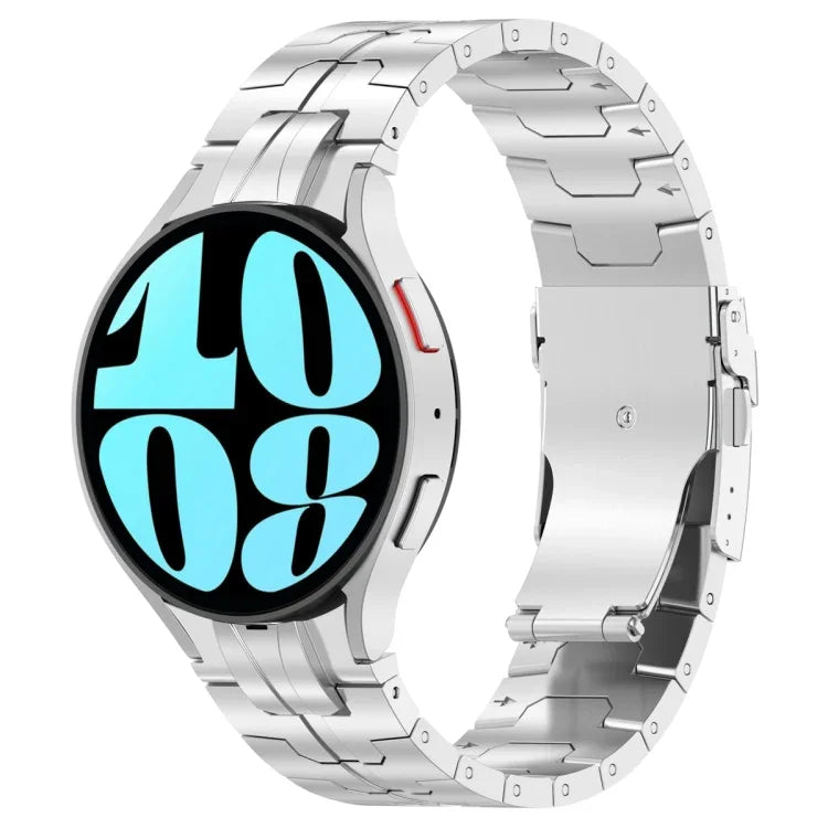 Button Style Stainless Steel Watch Band, For Samsung Galaxy Watch 6 / 6 Classic