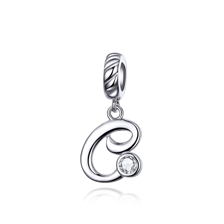 S925 Sterling Silver 26 English Letter Beads DIY Bracelet Necklace Accessories, A, B, C, D, E, F, G, H, I, J, K, L, M, N, O, P, Q, R, S, T, U, V, W, X, Y, Z