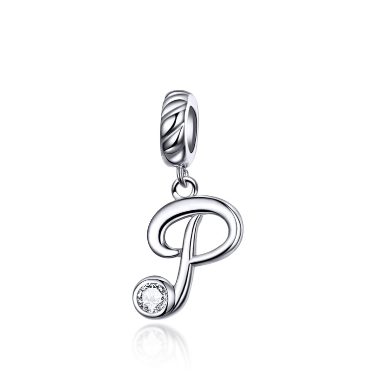 S925 Sterling Silver 26 English Letter Beads DIY Bracelet Necklace Accessories, A, B, C, D, E, F, G, H, I, J, K, L, M, N, O, P, Q, R, S, T, U, V, W, X, Y, Z