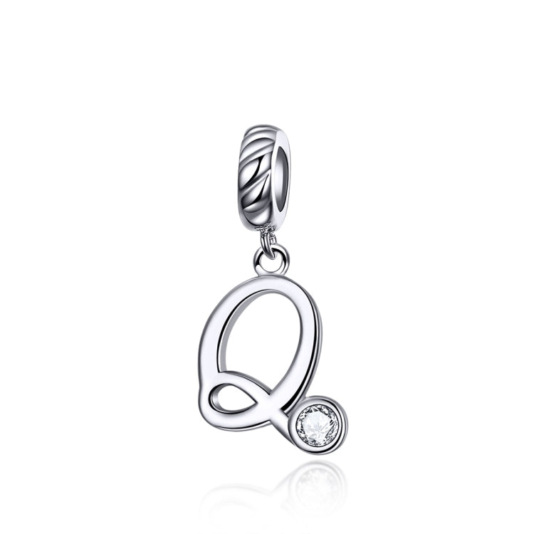 S925 Sterling Silver 26 English Letter Beads DIY Bracelet Necklace Accessories, A, B, C, D, E, F, G, H, I, J, K, L, M, N, O, P, Q, R, S, T, U, V, W, X, Y, Z