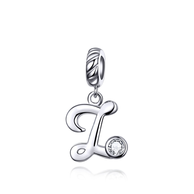 S925 Sterling Silver 26 English Letter Beads DIY Bracelet Necklace Accessories, A, B, C, D, E, F, G, H, I, J, K, L, M, N, O, P, Q, R, S, T, U, V, W, X, Y, Z