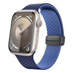 Carbon Fiber Magnetic Black Buckle Watch Band, For Apple Watch 42mm, For Apple Watch 38mm