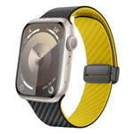 Carbon Fiber Magnetic Black Buckle Watch Band, For Apple Watch 42mm, For Apple Watch 38mm