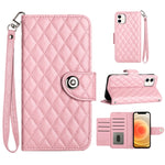 Rhombic Texture Flip Leather Phone Case with Lanyard, For iPhone 14 Pro Max, For iPhone SE 2022 / 2020 / 8 / 7, For iPhone 13 Pro Max, For iPhone 13 Pro, For iPhone 13, For iPhone 12 / 12 Pro, For iPhone 12 Pro Max, For iPhone 11 Pro Max