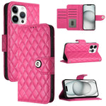 Rhombic Texture Flip Leather Phone Case with Lanyard, For iPhone 17 Pro Max, For iPhone 17 Pro, For iPhone 17, For iPhone Air, For iPhone SE 2024, For iPhone 16 Pro Max, For iPhone 16 Pro, For iPhone 16 Plus