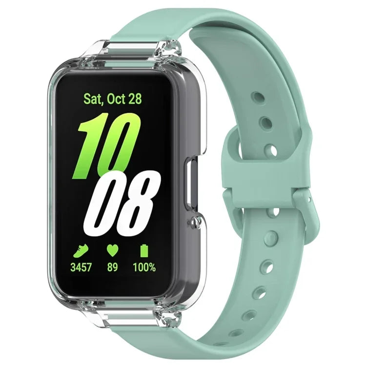 Half Coverage PC Watch Case + Silicone Watch Band Set, For Samsung Galaxy Fit 3