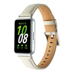 Pointed Tail Genuine Leather Watch Band, For Samsung Galaxy Fit 3