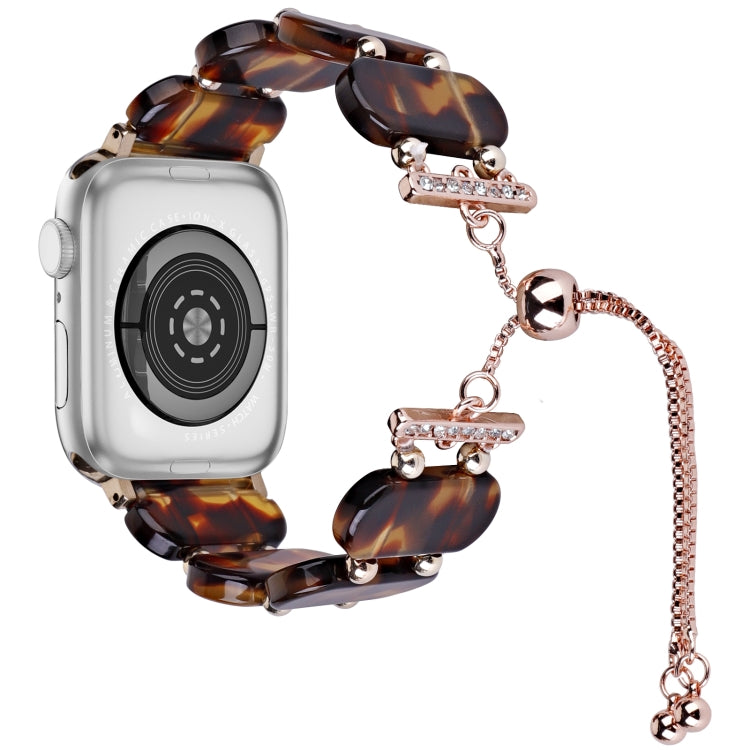 Resin Retractable Chain Watch Band, For Apple Watch SE 2023 44mm, For Apple Watch SE 2023 40mm