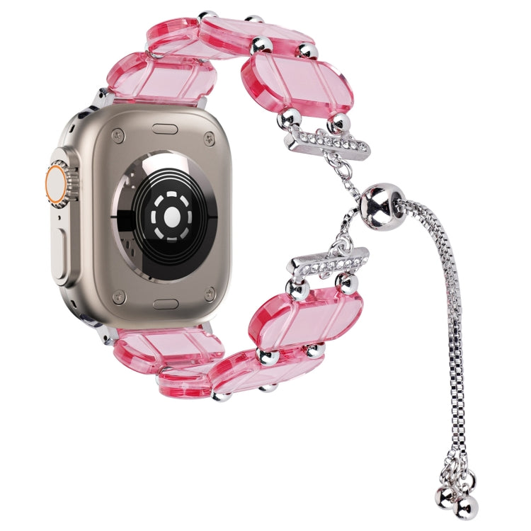 Resin Retractable Chain Watch Band, For Apple Watch Ultra 2 49mm, For Apple Watch Series 9 45mm