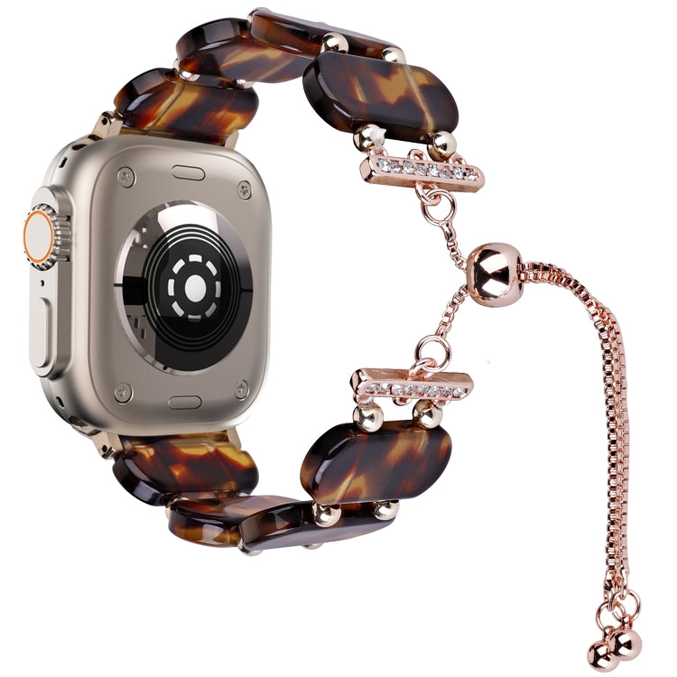 Resin Retractable Chain Watch Band, For Apple Watch Ultra 2 49mm, For Apple Watch Series 9 45mm