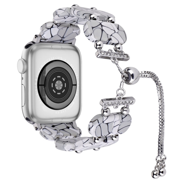 Resin Retractable Chain Watch Band, For Apple Watch Series 9 41mm, For Apple Watch Ultra 49mm