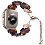 Resin Retractable Chain Watch Band, For Apple Watch Series 9 41mm, For Apple Watch Ultra 49mm