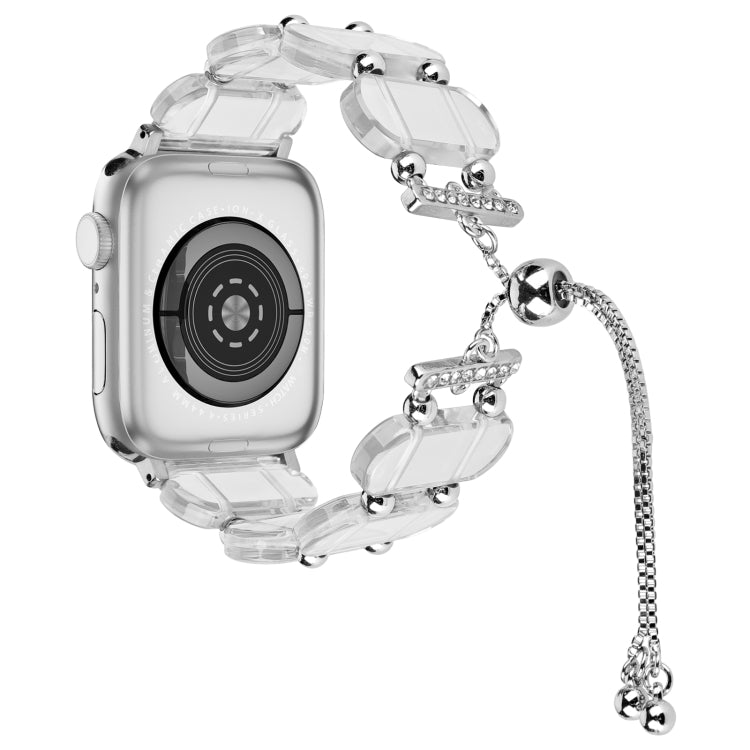 Resin Retractable Chain Watch Band, For Apple Watch SE 2022 40mm, For Apple Watch SE 2022 44mm
