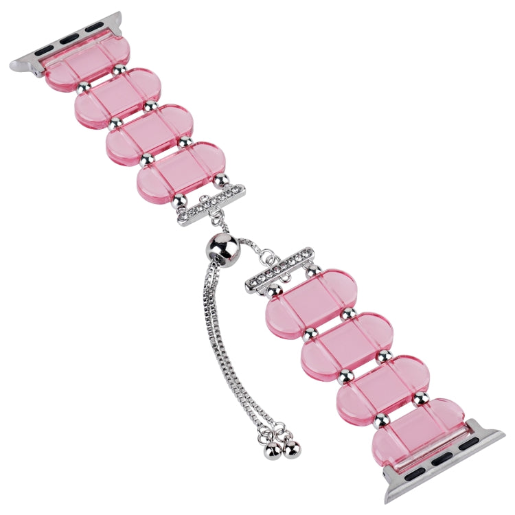 Resin Retractable Chain Watch Band, For Apple Watch Series 6 40mm, For Apple Watch Series 6 44mm