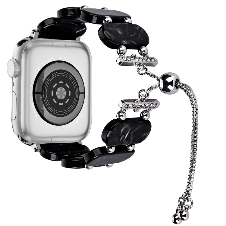 Resin Retractable Chain Watch Band, For Apple Watch Series 6 40mm, For Apple Watch Series 6 44mm