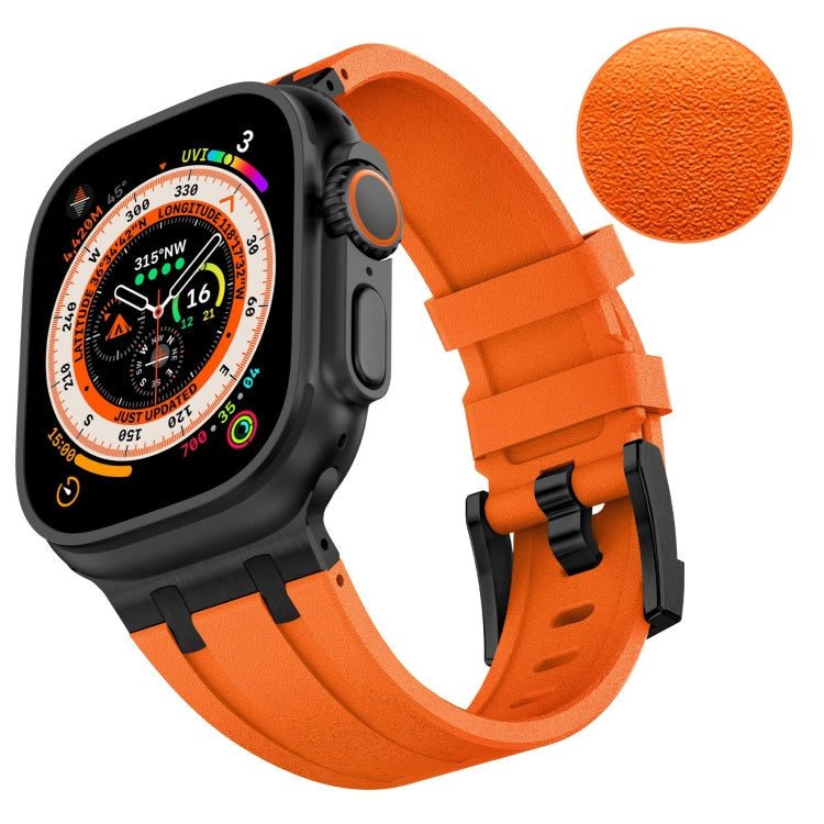 Stone Grain Liquid Silicone Watch Band, For Apple Watch SE 2023 44mm, For Apple Watch Ultra 2 49mm, For Apple Watch Series 9 45mm, For Apple Watch Ultra 49mm