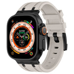 Stone Grain Liquid Silicone Watch Band, For Apple Watch SE 2023 44mm, For Apple Watch Ultra 2 49mm, For Apple Watch Series 9 45mm, For Apple Watch Ultra 49mm