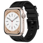 Stone Grain Liquid Silicone Watch Band, For Apple Watch Series 8 45mm, For Apple Watch SE 2022 44mm, For Apple Watch Series 7 45mm, For Apple Watch SE 44mm