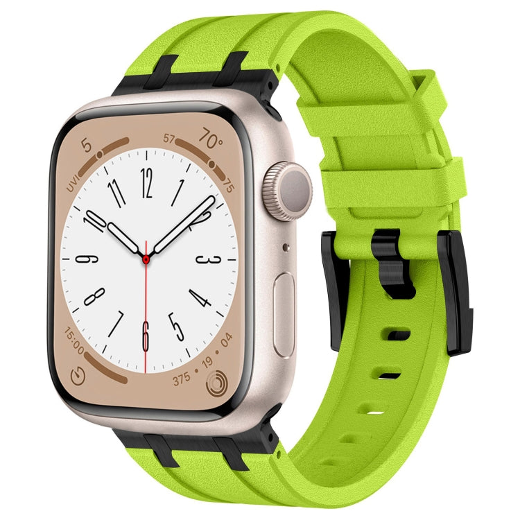 Stone Grain Liquid Silicone Watch Band, For Apple Watch Series 6 44mm, For Apple Watch Series 5 44mm, For Apple Watch Series 4 44mm, For Apple Watch Series 3 42mm