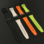 Stone Grain Liquid Silicone Watch Band, For Apple Watch Series 6 44mm, For Apple Watch Series 5 44mm, For Apple Watch Series 4 44mm, For Apple Watch Series 3 42mm